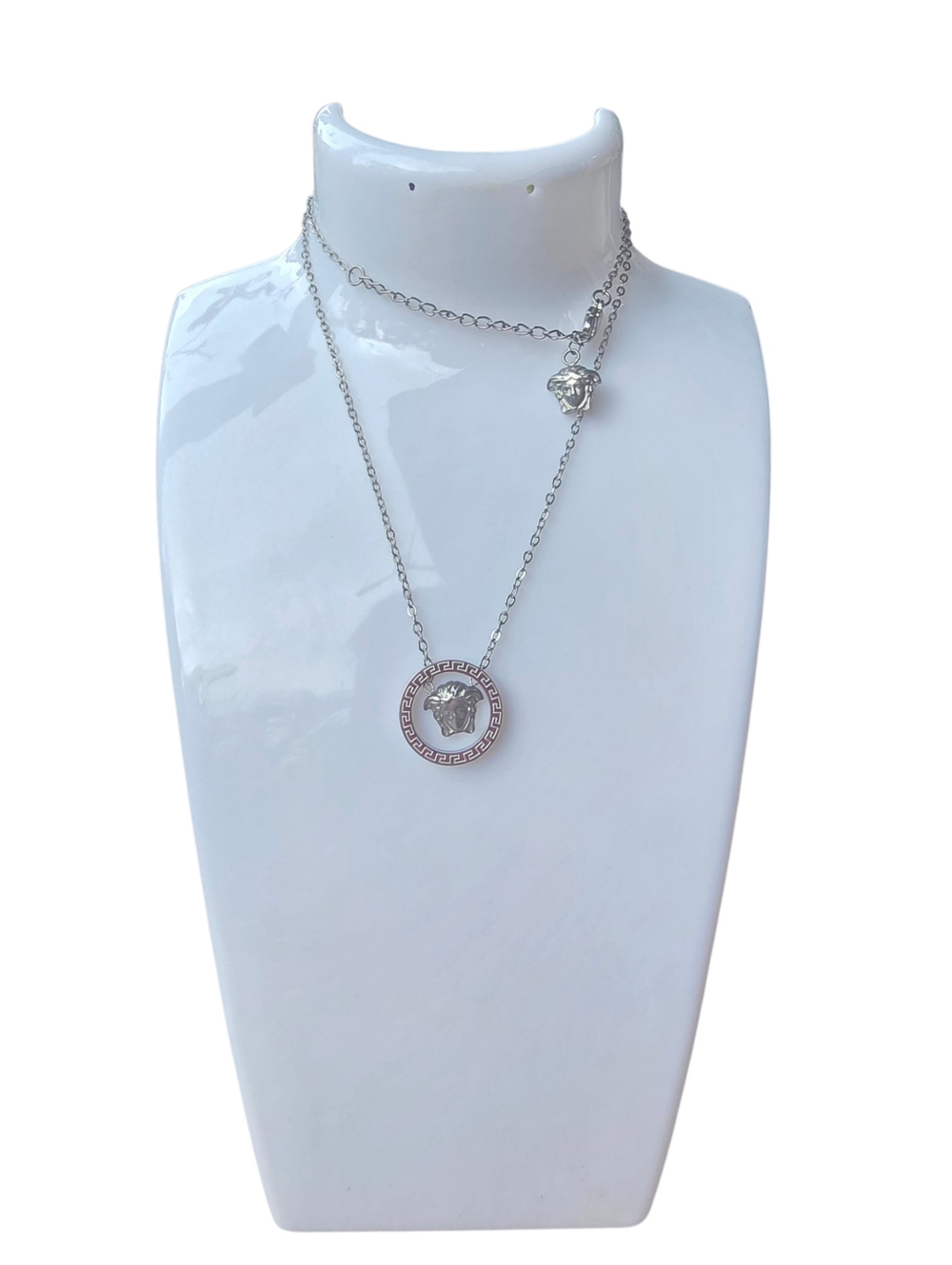 Silver Versace Medusa Pendant Necklace - Picture 4 of 5